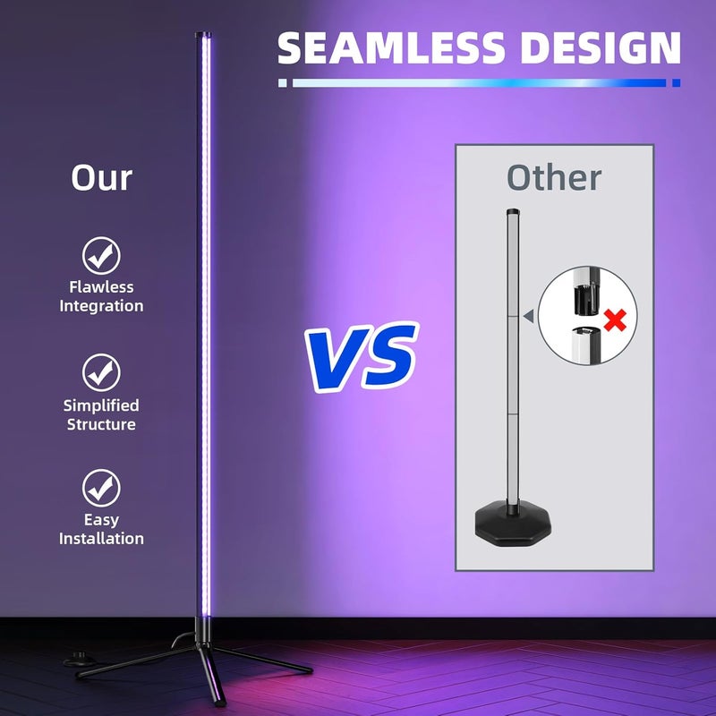 Barrina LED Black Light Bar, Perfect for Party, Halloween T10 Vertical Standing UV Blacklight Fixture, 42W, 385-400nm, 4FT Height with On/Off Switch and Tripod Floor Stand - Image 3